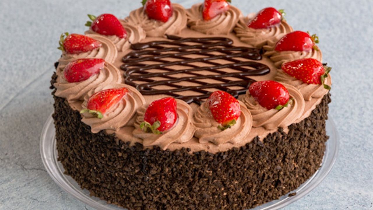 Triple Choc Strawberry Torte Cake