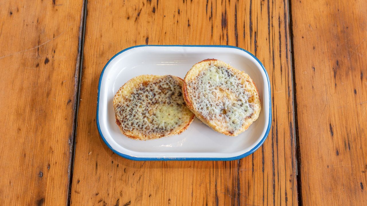 Vegemite and Melted Cheese Bagel