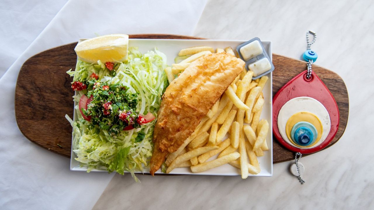 Fish Chips and Salad