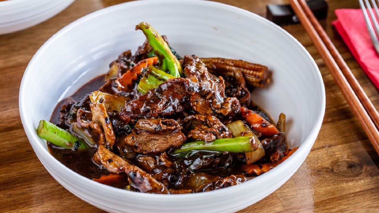 Black Bean Beef and Vegetable Stir Fry