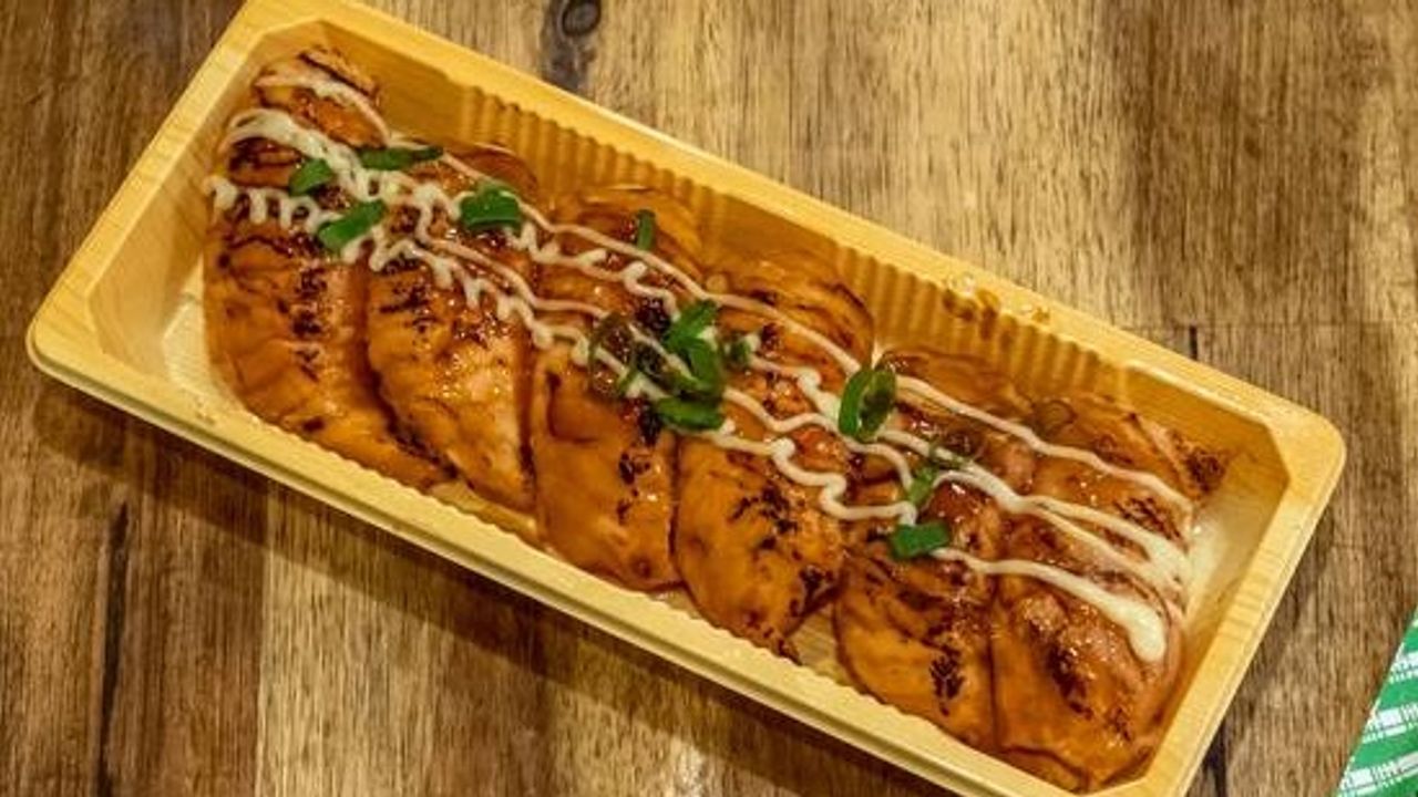 Grilled Salmon Sushi