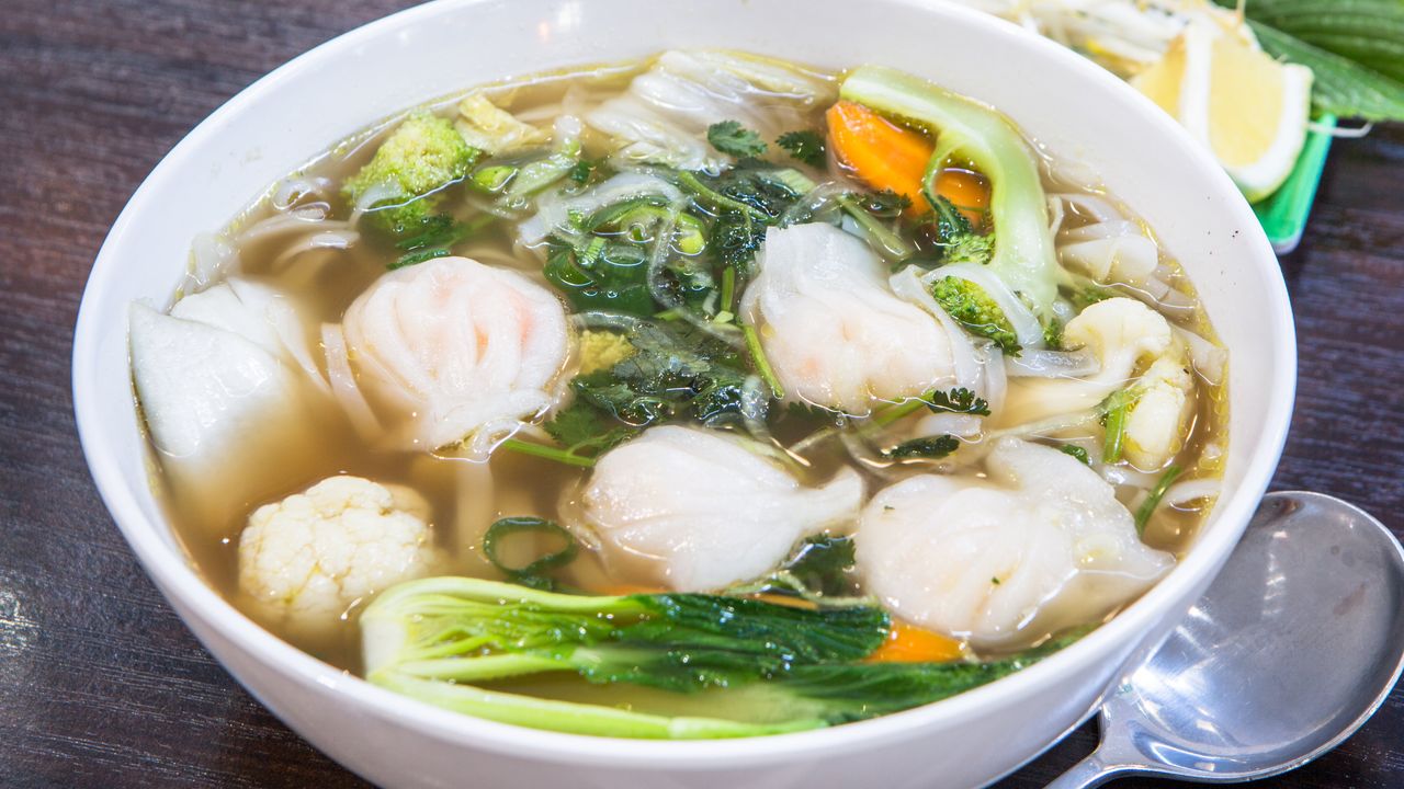 Pho with Prawn Dumpling