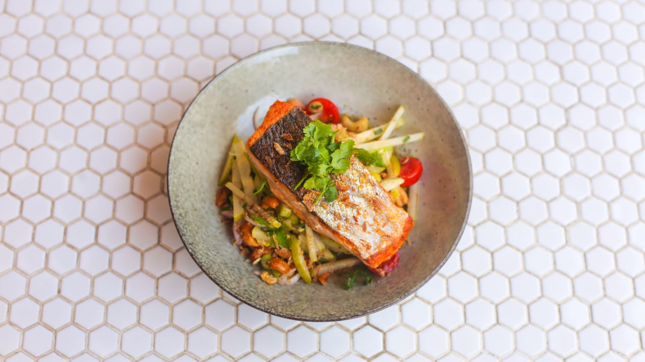 Salmon Nashi Salad