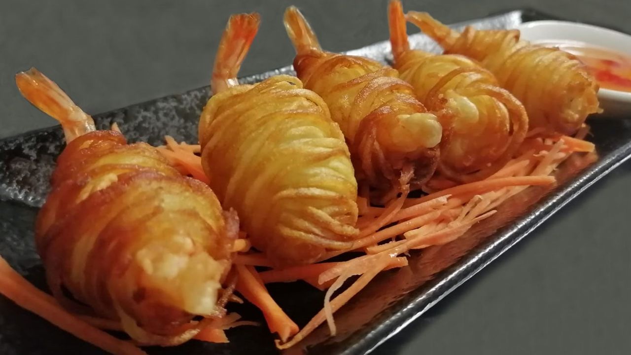 Potato Spun Prawns (5 Pieces)