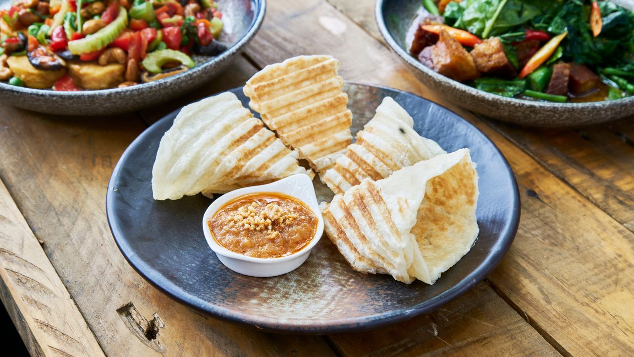 Roti Plus Satay Sauce