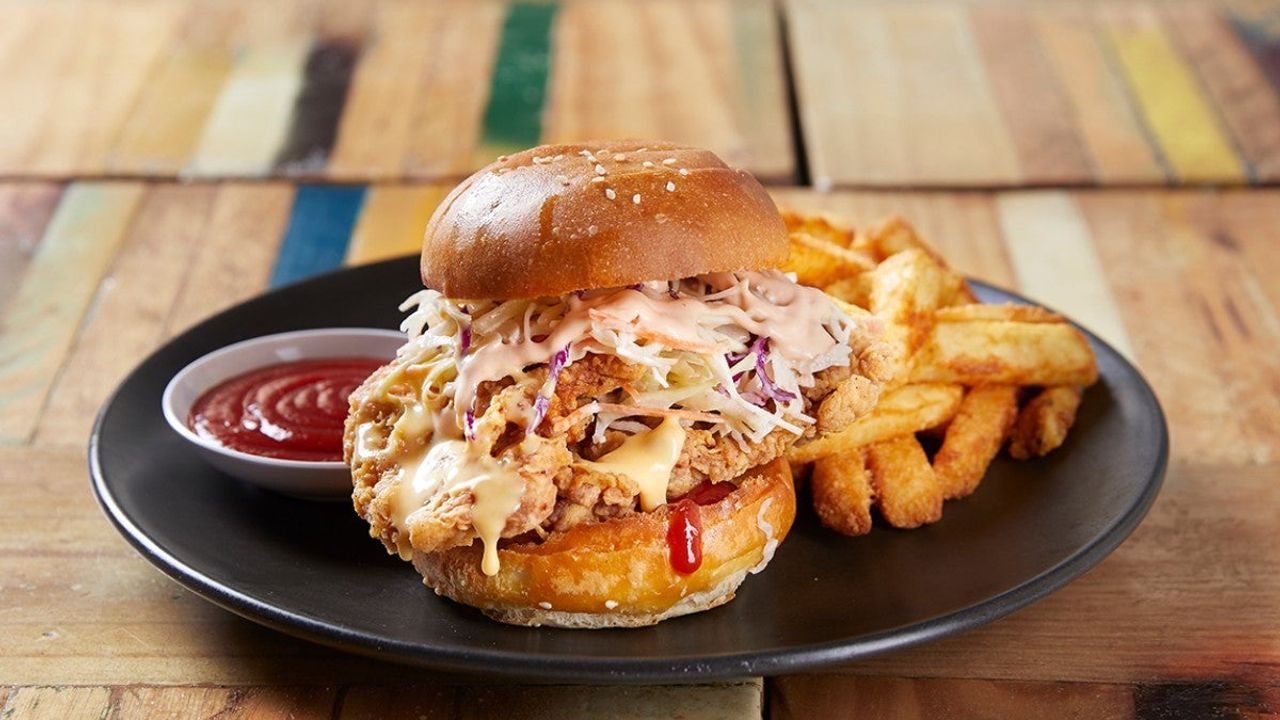 Burger and Chips