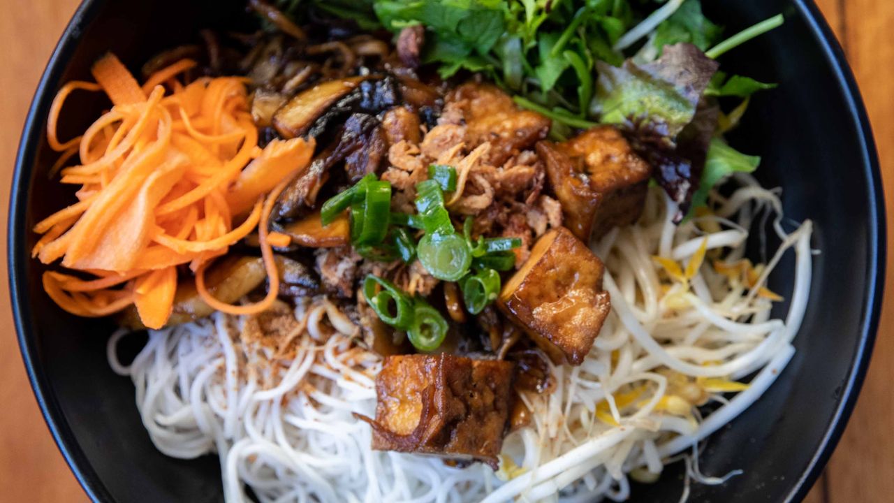 Exotic Mushrooms and Tofu Vermicelli Salad VG