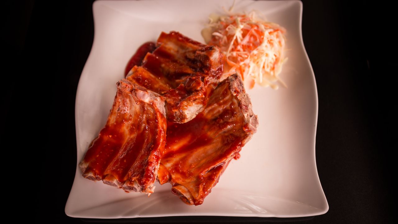 BBQ Pork Spare Ribs with Salad (Spicy or Mild)