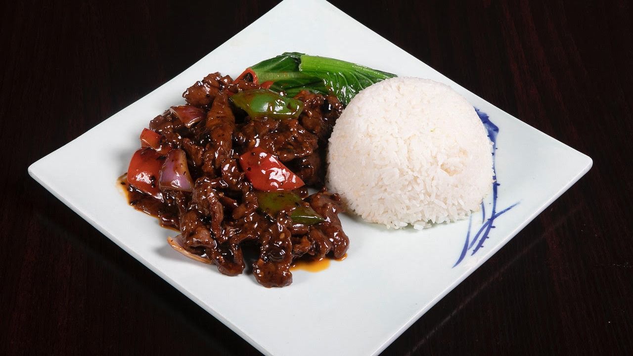 S04 Beef with Black Bean on Rice (Original Price $15.80)