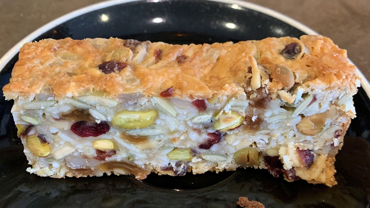 Gluten free pistachio & coconut bar