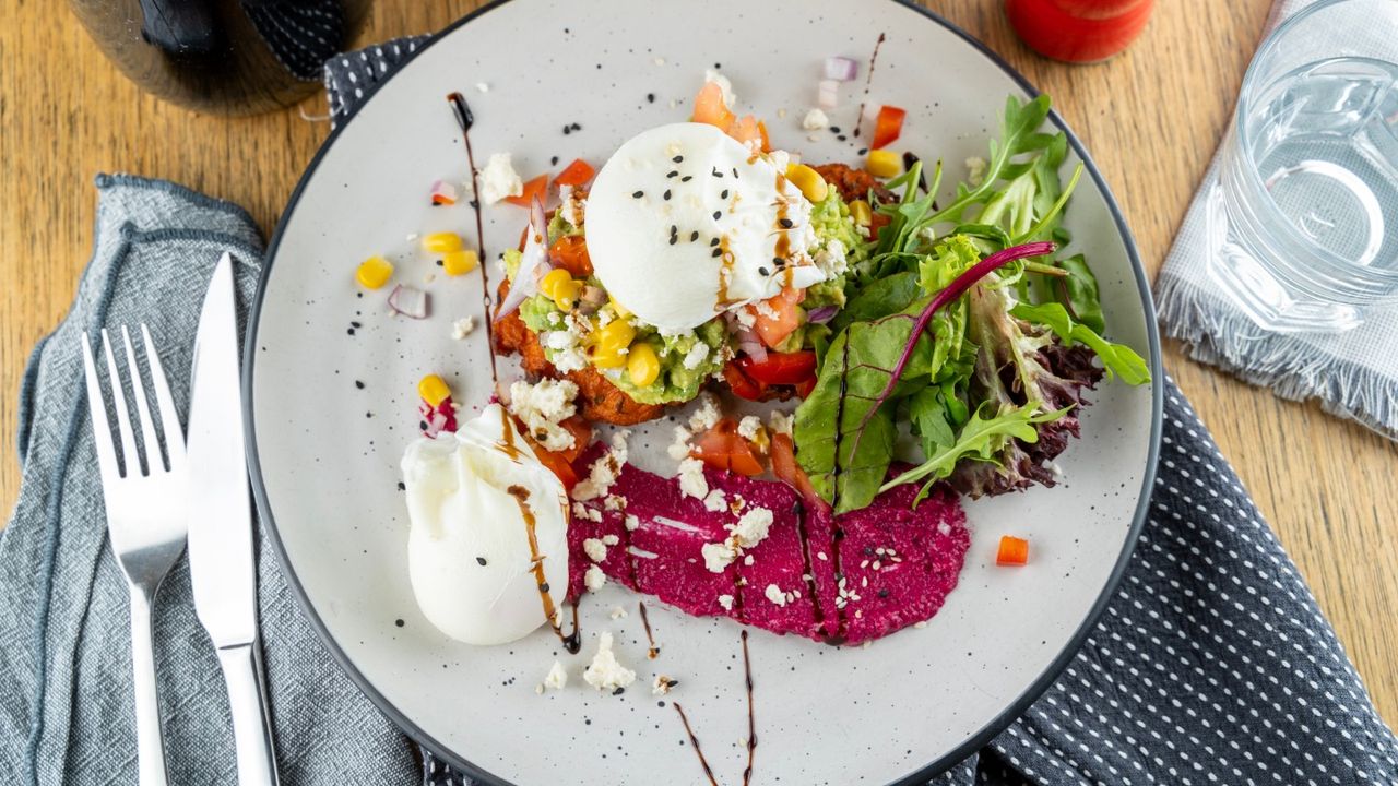The Smashed Avo on Sweet Potato Rosti