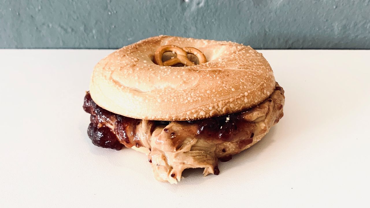 1. Simple Spreads on a Toasted Bagel