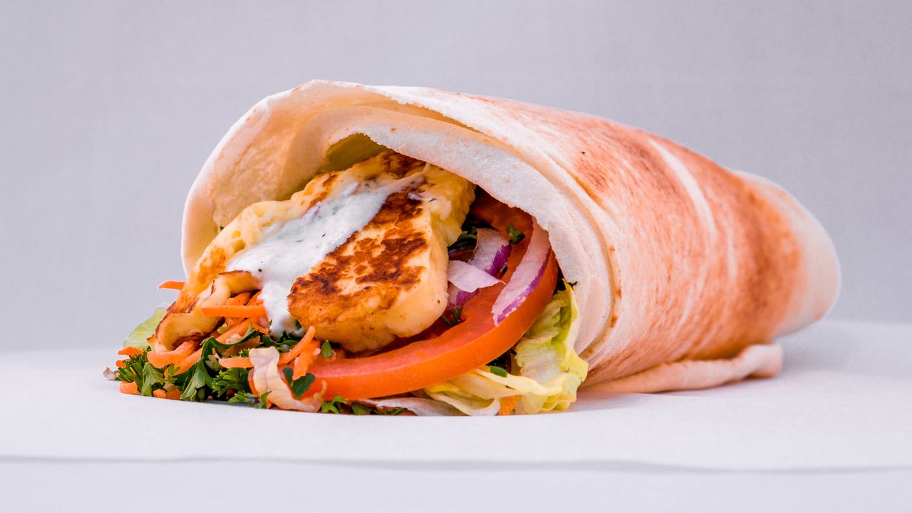 Halloumi Salad Wrap