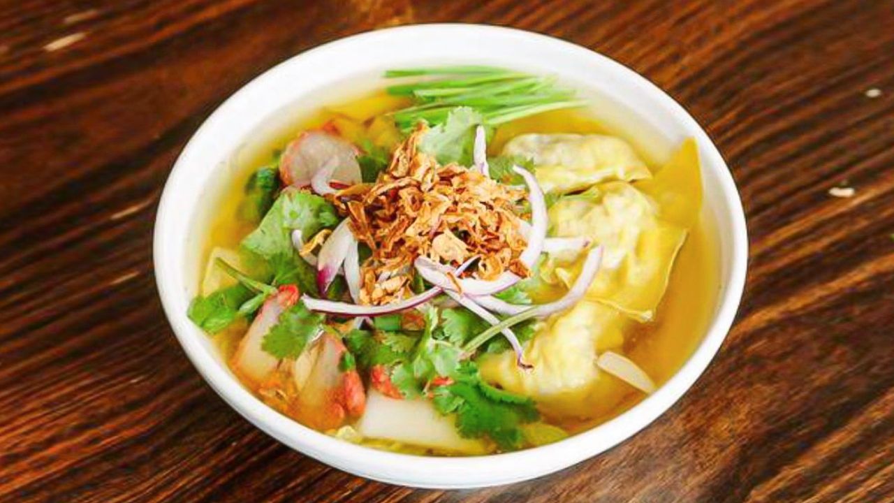 Egg Noodle Soup with Wonton and BBQ Pork