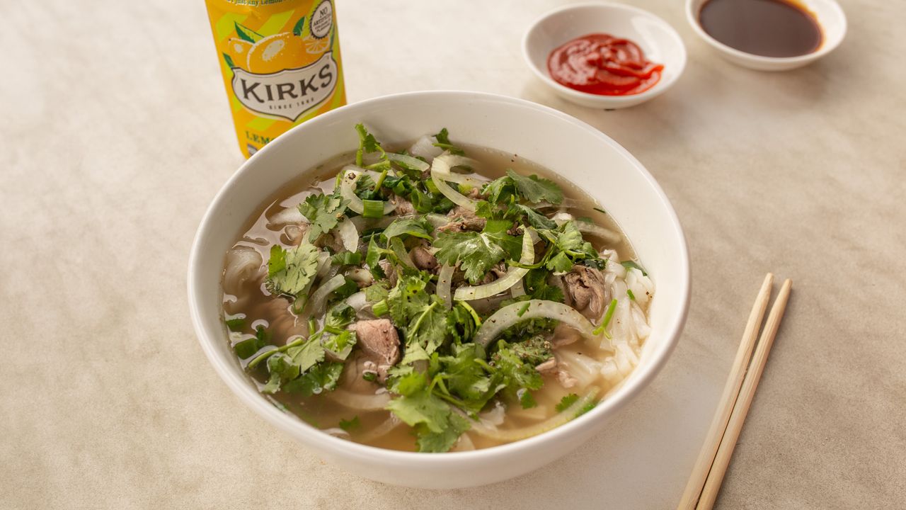 Rice Noodle Soup (Pho) with Beef
