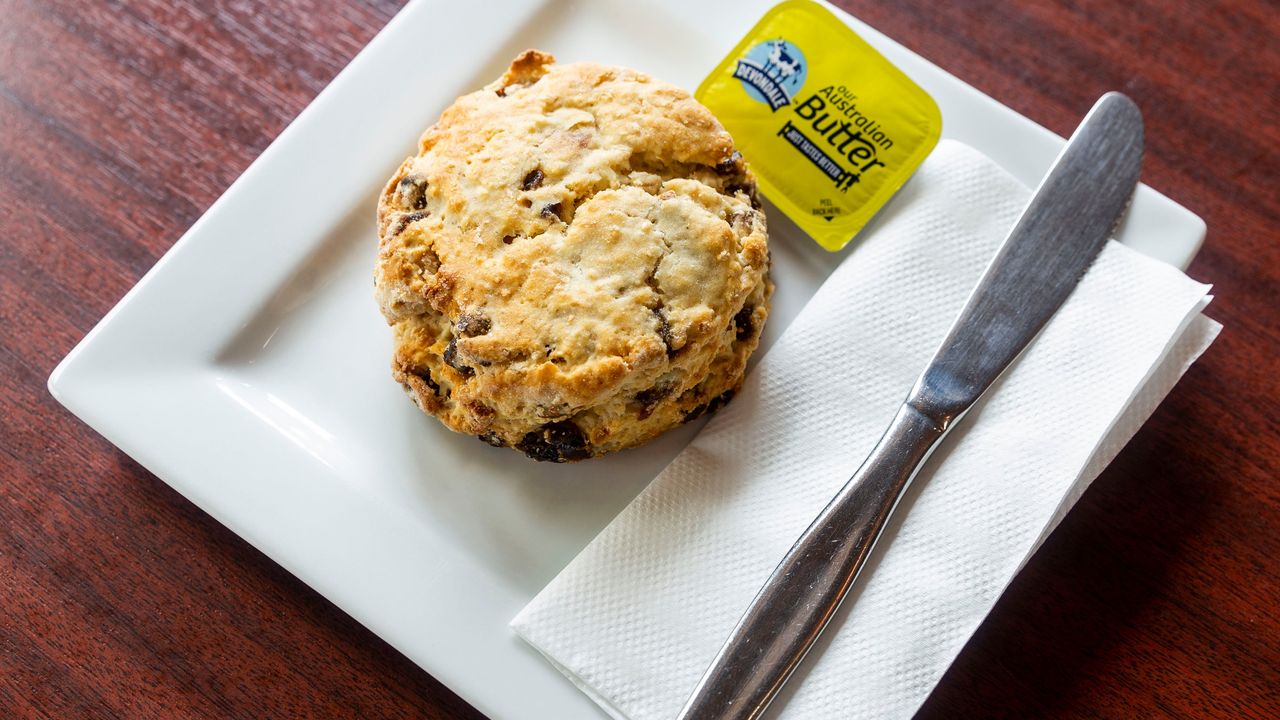 Wholemeal Date Scone with Butter