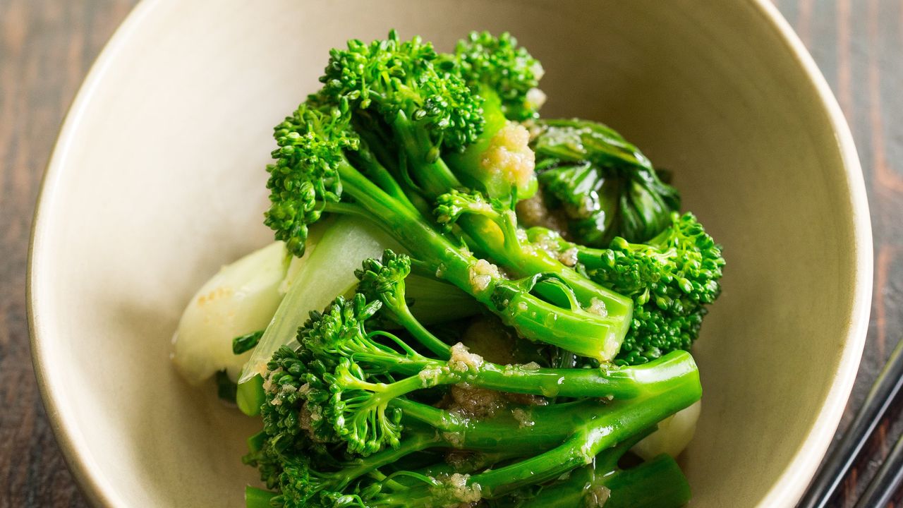 Steamed Broccolini, with  Lucky Sauce (GF option) (V)