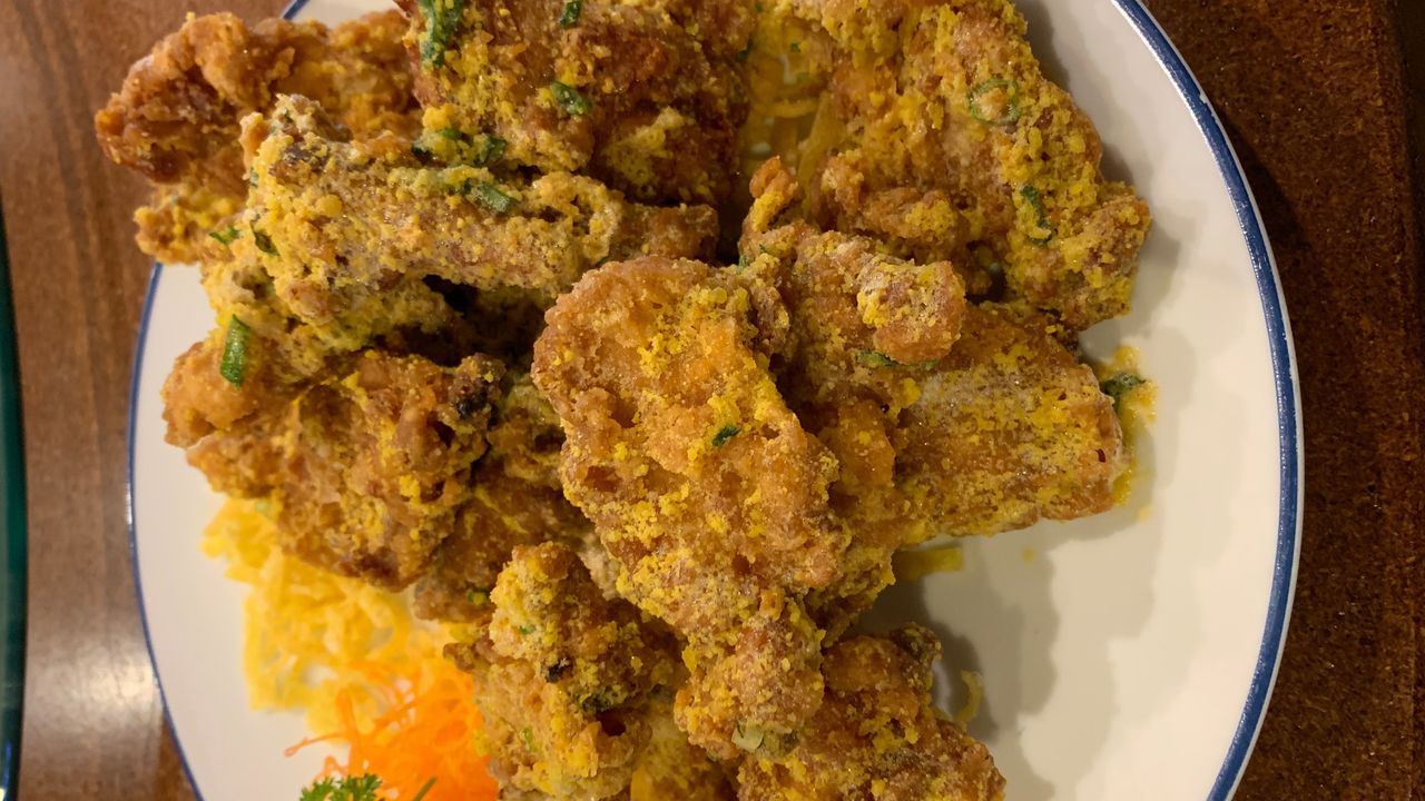 34. Chicken Ribs with Salty Duck Egg Yolk