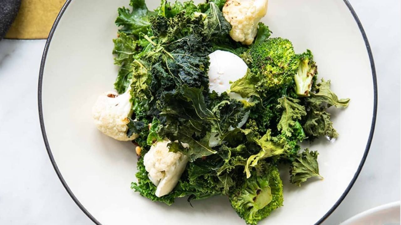 Warm Kale & Broccoli Salad