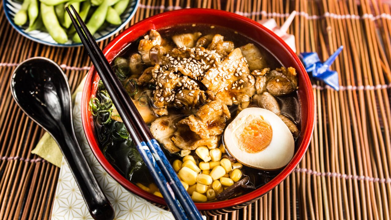 Spicy Pork Belly Ramen Noodle Soup