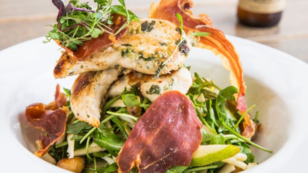Chicken and Maple Roasted Macadamia Salad
