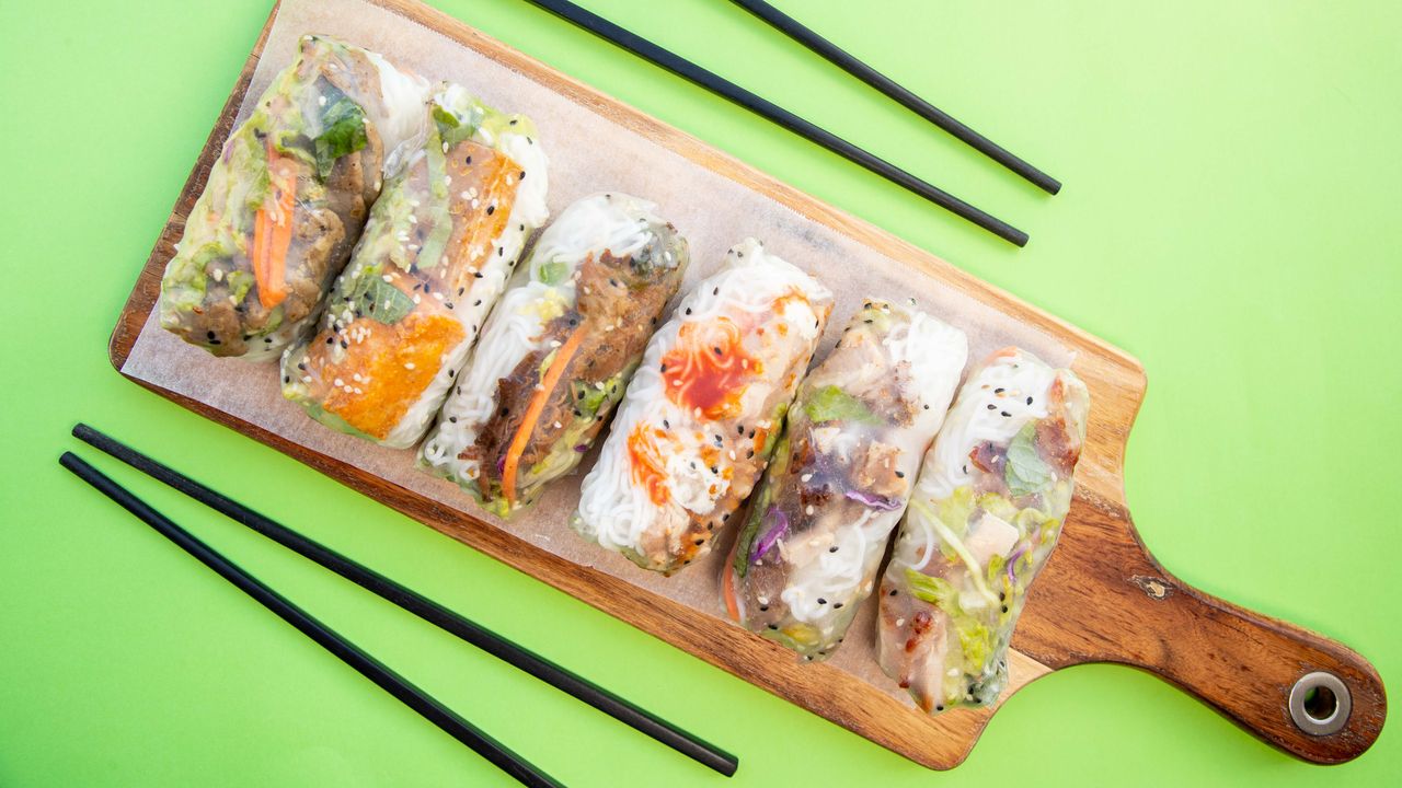 Teriyaki Chicken Rice Paper Roll