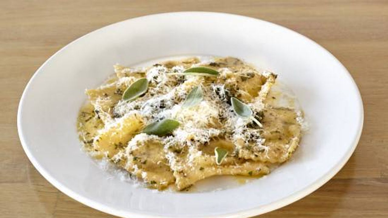 Homemade Mushroom and Mascarpone Ravioli