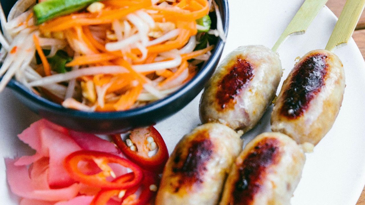Thai Isaan Sausage (2 Skewers)