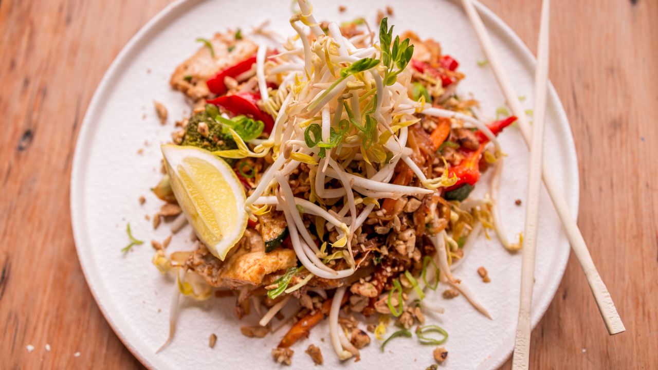 Bangkok Noodles with Tofu and Soy (GF)
