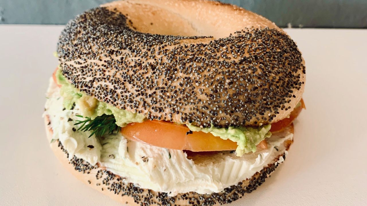 4. Smashed Avocado, Tomato, Lemon & Dill Cream Cheese, and Lemon Oil