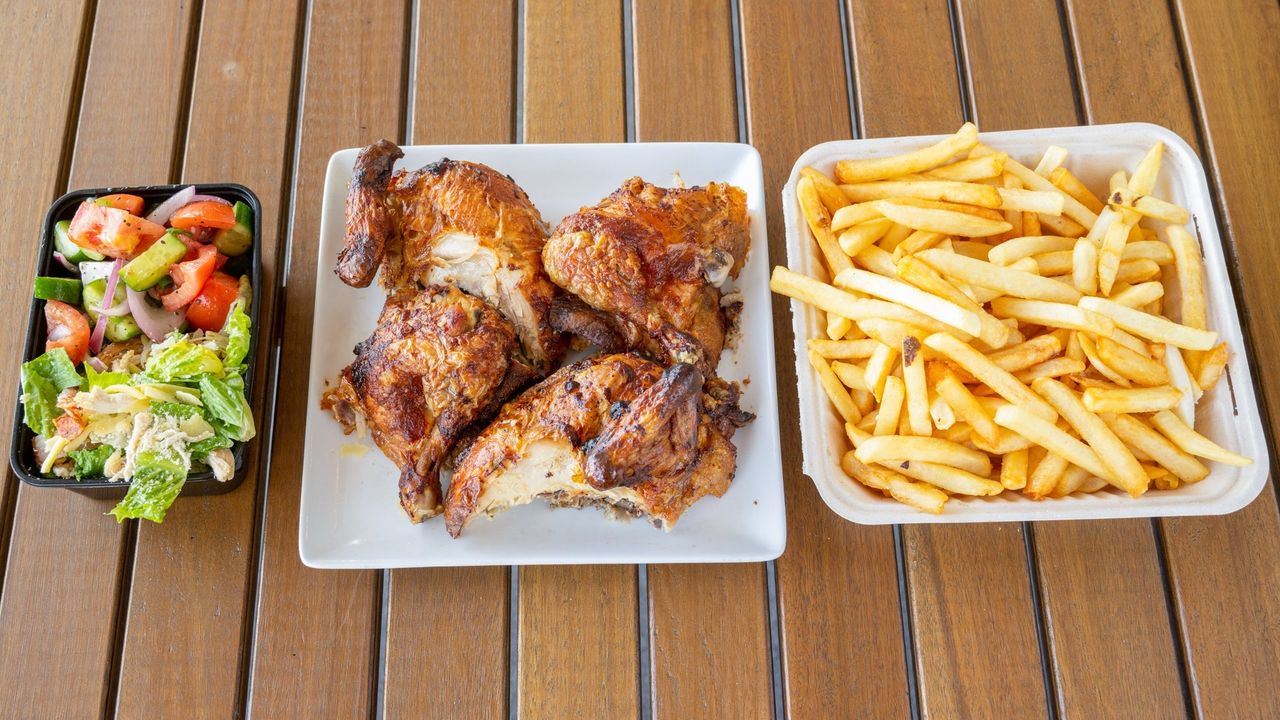 Whole Chicken, Large Chips, Large Salad