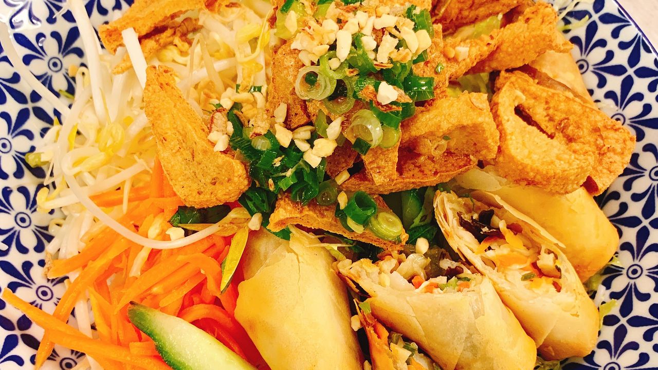 Crispy Tofu and Spring Roll