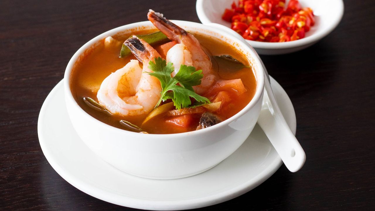 Tom Yum Soup with Prawns