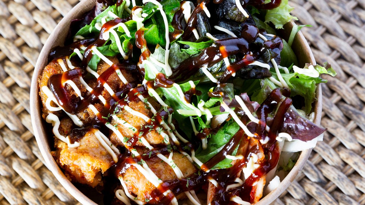 Fried Chicken Mixed with Rice