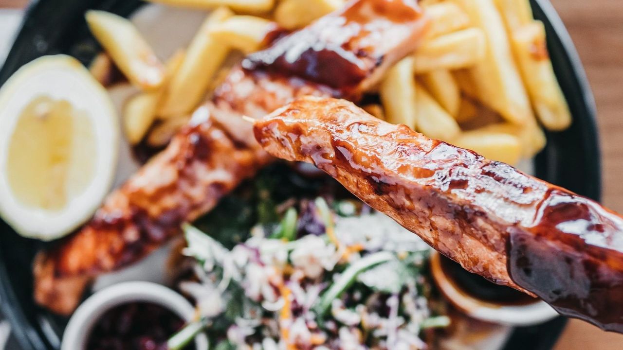 Teriyaki Salmon Skewers