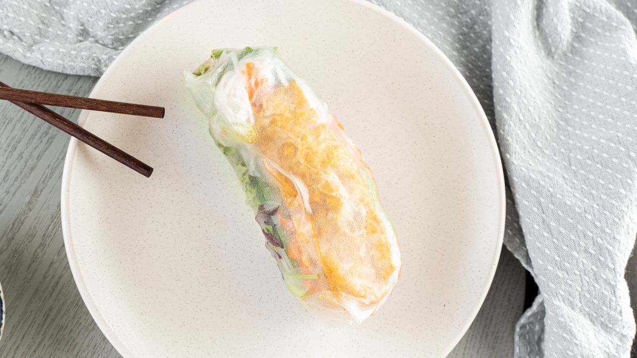 Fried Tofu Rice Paper Roll