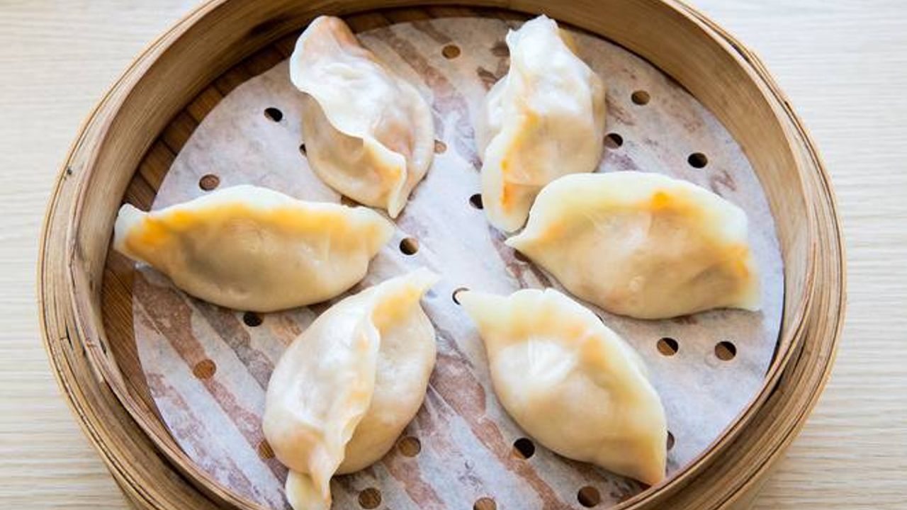 Steamed Kimchi and Pork Dumplings