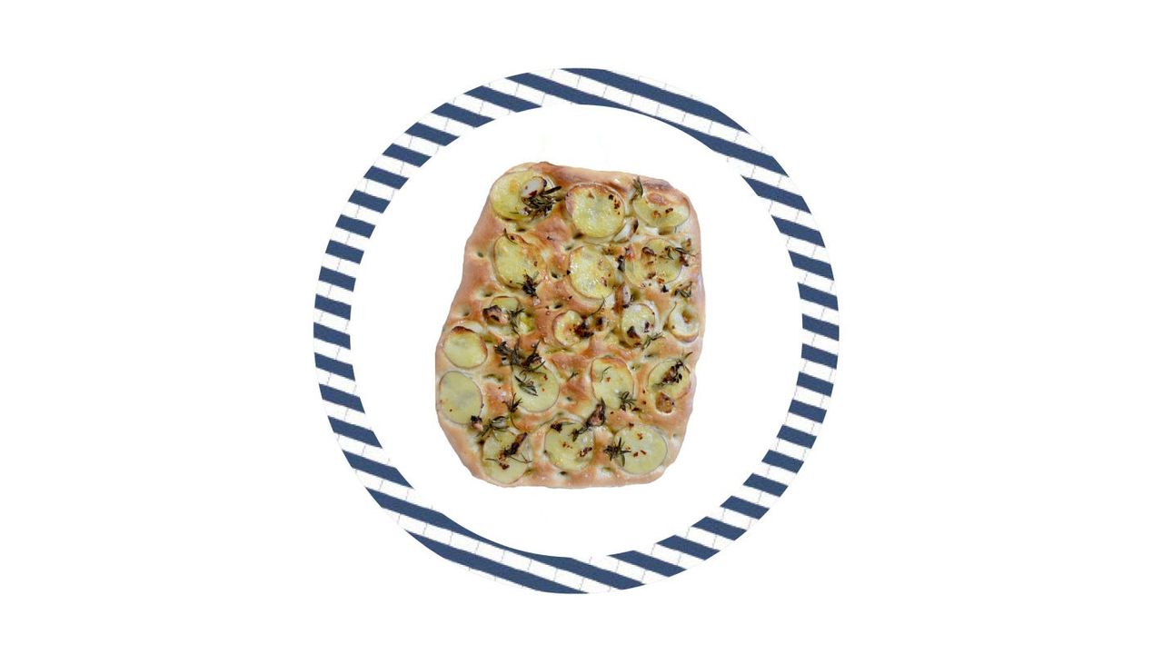 Fresh Potato, Rosemary & Olive Focaccia With Fennel Seeds, 200g