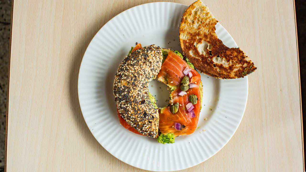 Smoked Salmon & Avocado Bagel