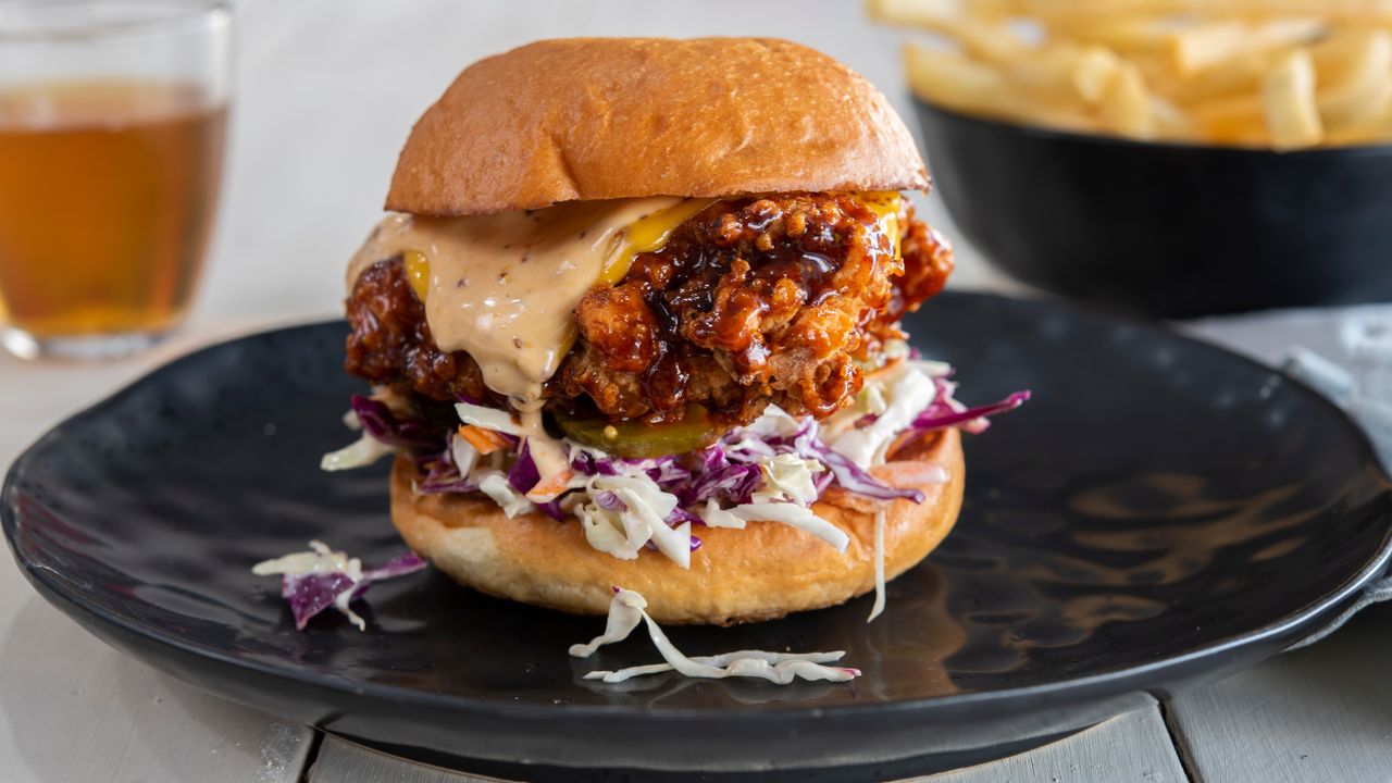 Chicken Bugatti Burger & Fries