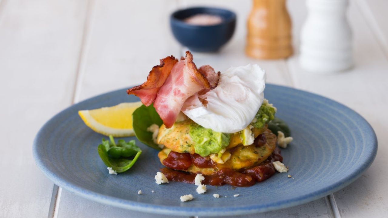Corn and Zucchini Fritters with Bacon