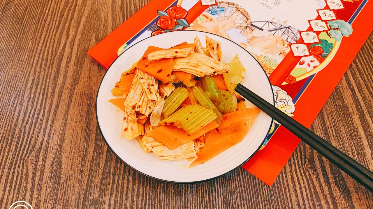 Dried Bean Curd Stick and Celery