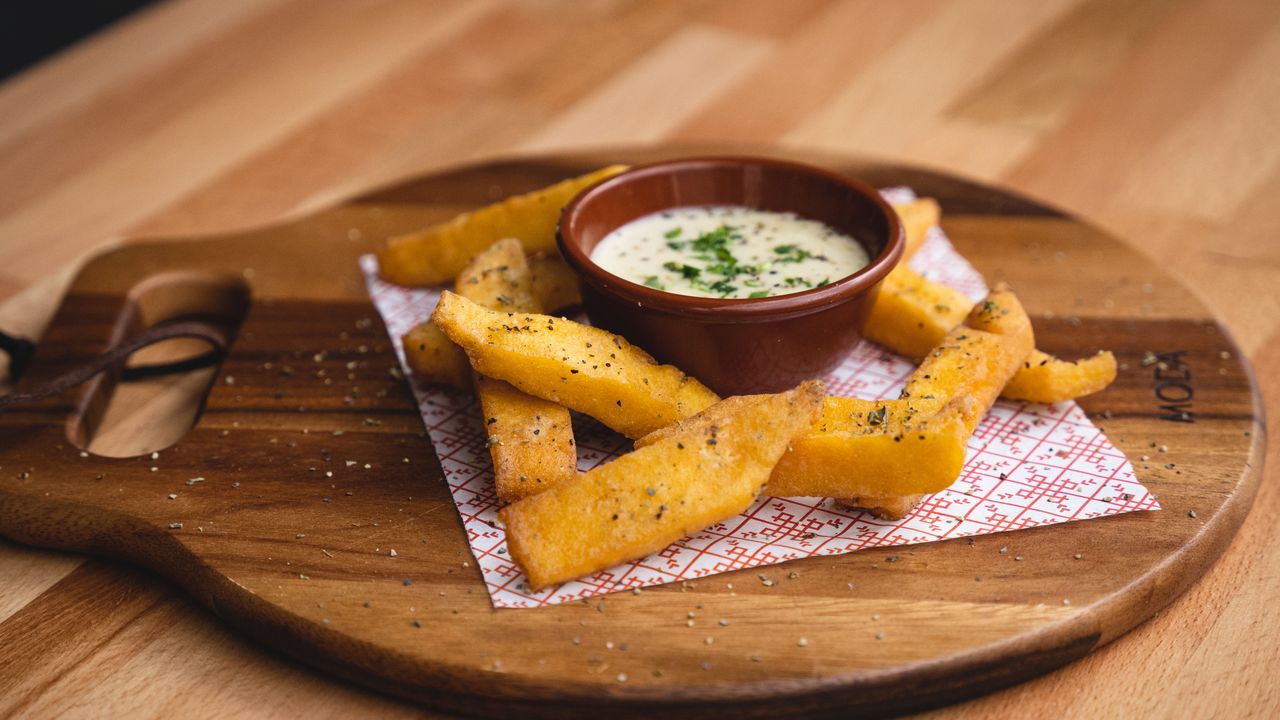 Polenta Chips with Gorgonzola (GF)