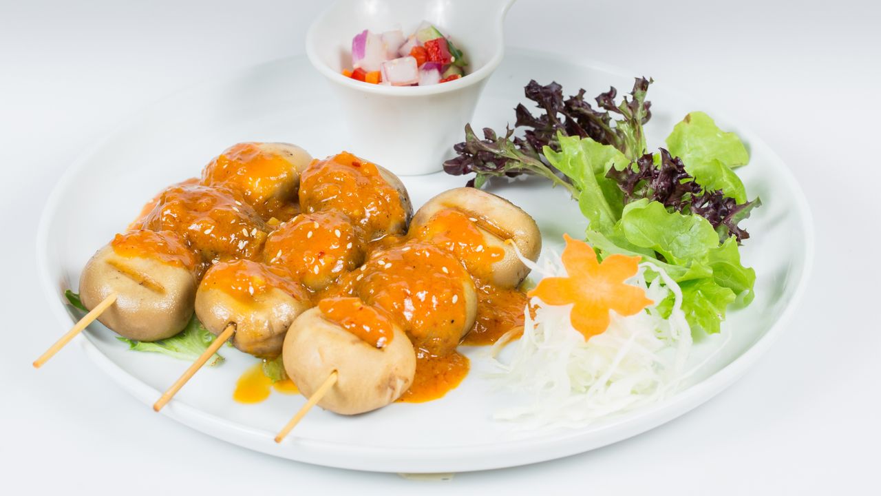 71. Mushroom Satay (3 Pieces)