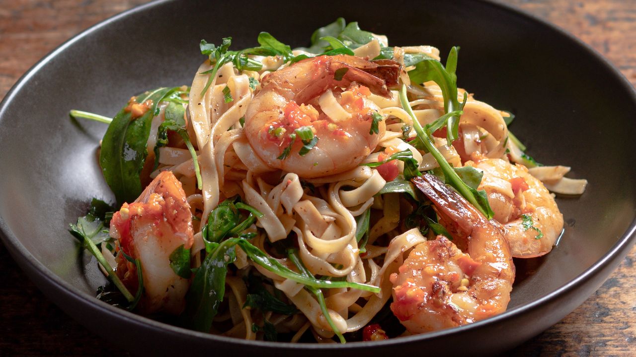 Chilli Prawn Linguini