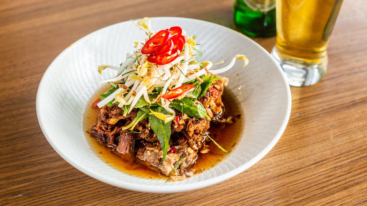 Thrice Cooked Pulled Pork Salad