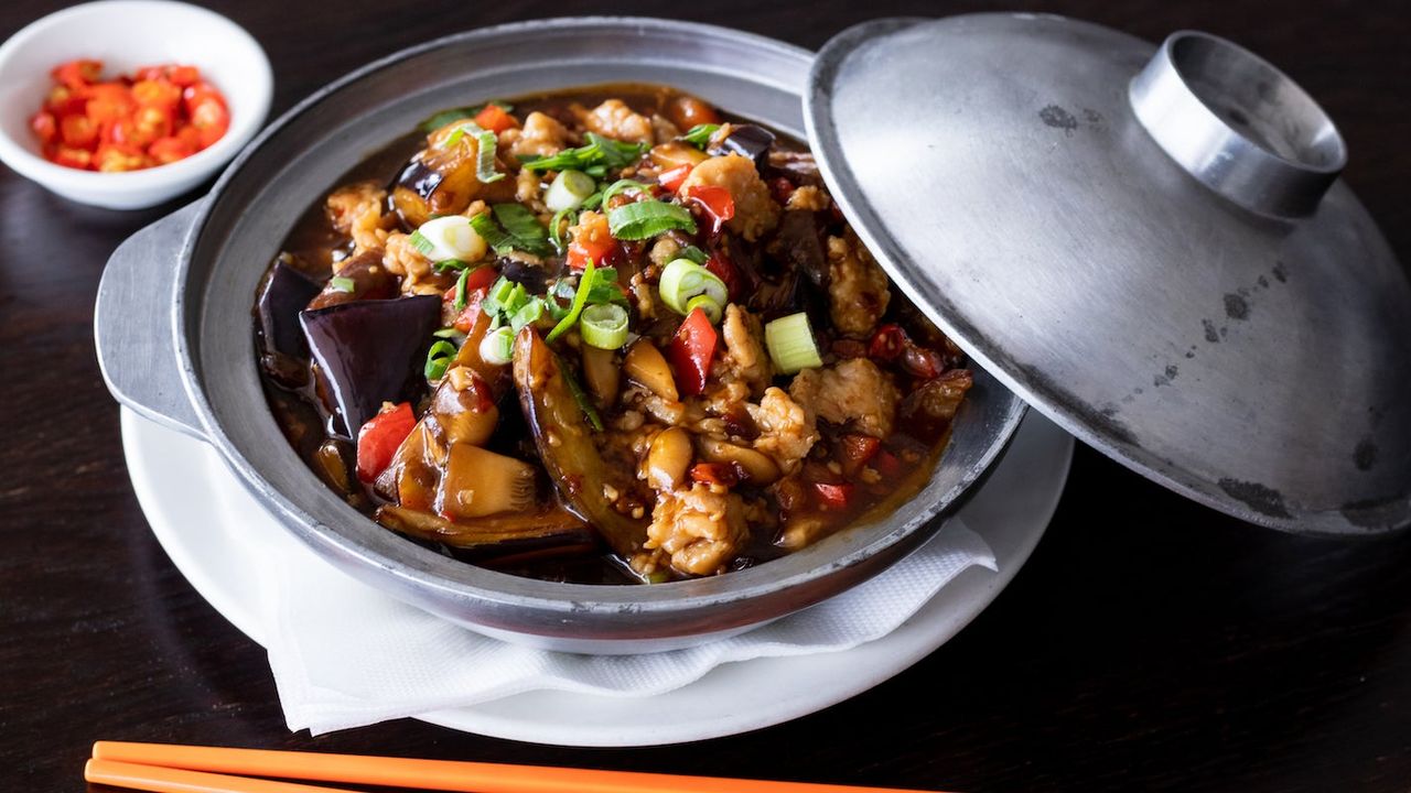 Spicy Eggplant with Mince Chicken