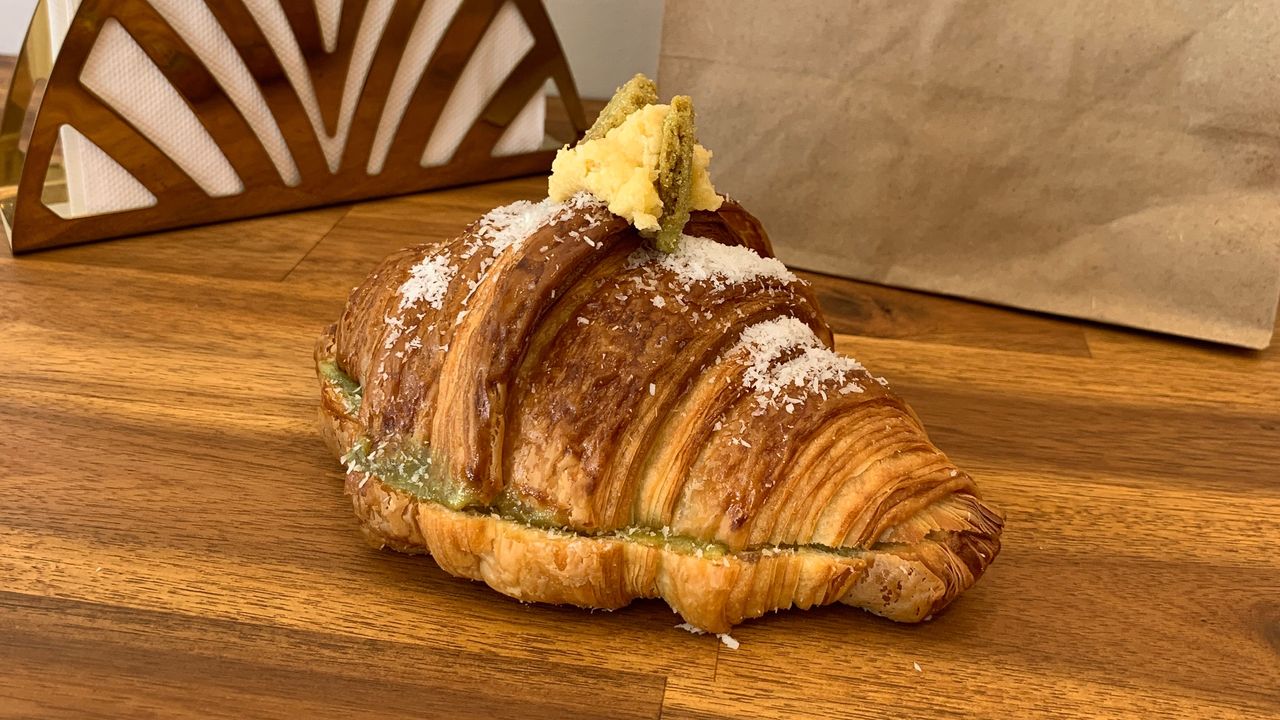 Kaya (Pandan) Coconut Croissant