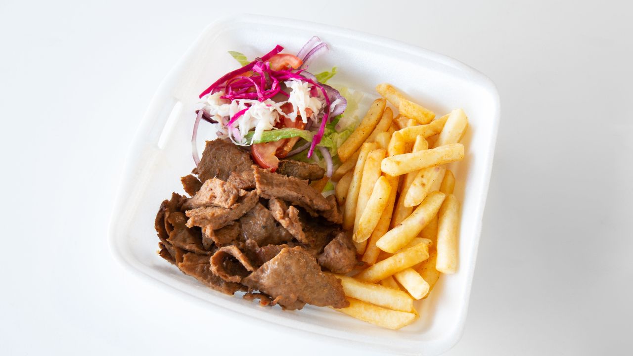 Kebab Rice and Salad