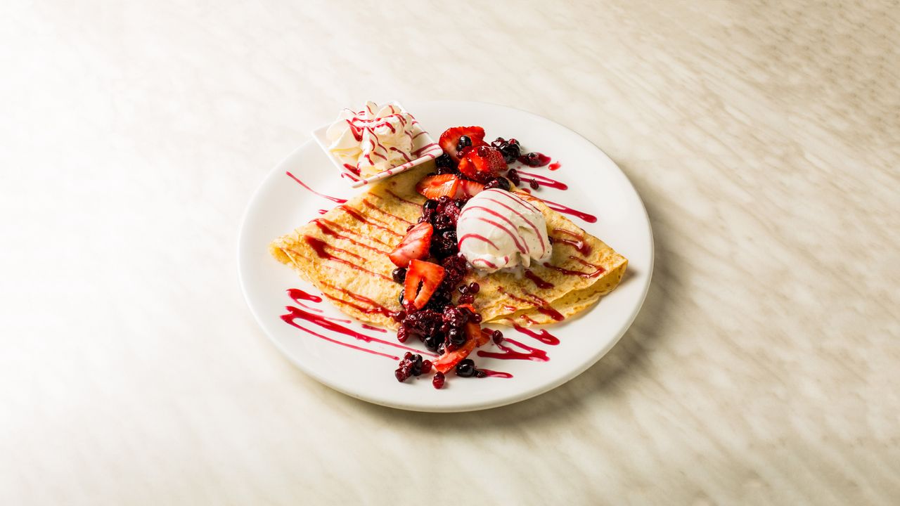 Mixed Berries & Ice Cream with Whipped Cream
